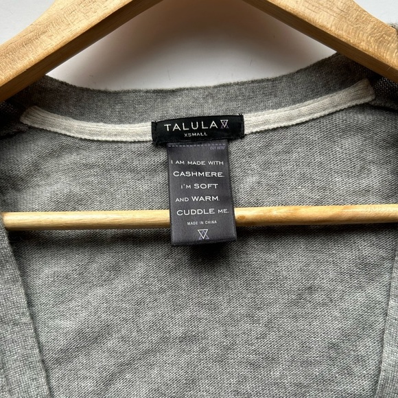 ARITZIA Talula cashmere blend cardigan grey xs oversized sweater - Picture 3 of 10